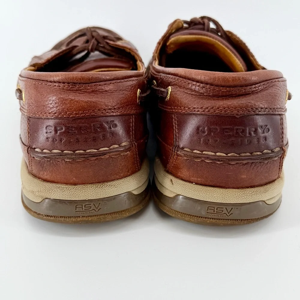 Sperry 10.5M Gold Cup ASV Leather Boat Shoes Luxury Lined Men Brown